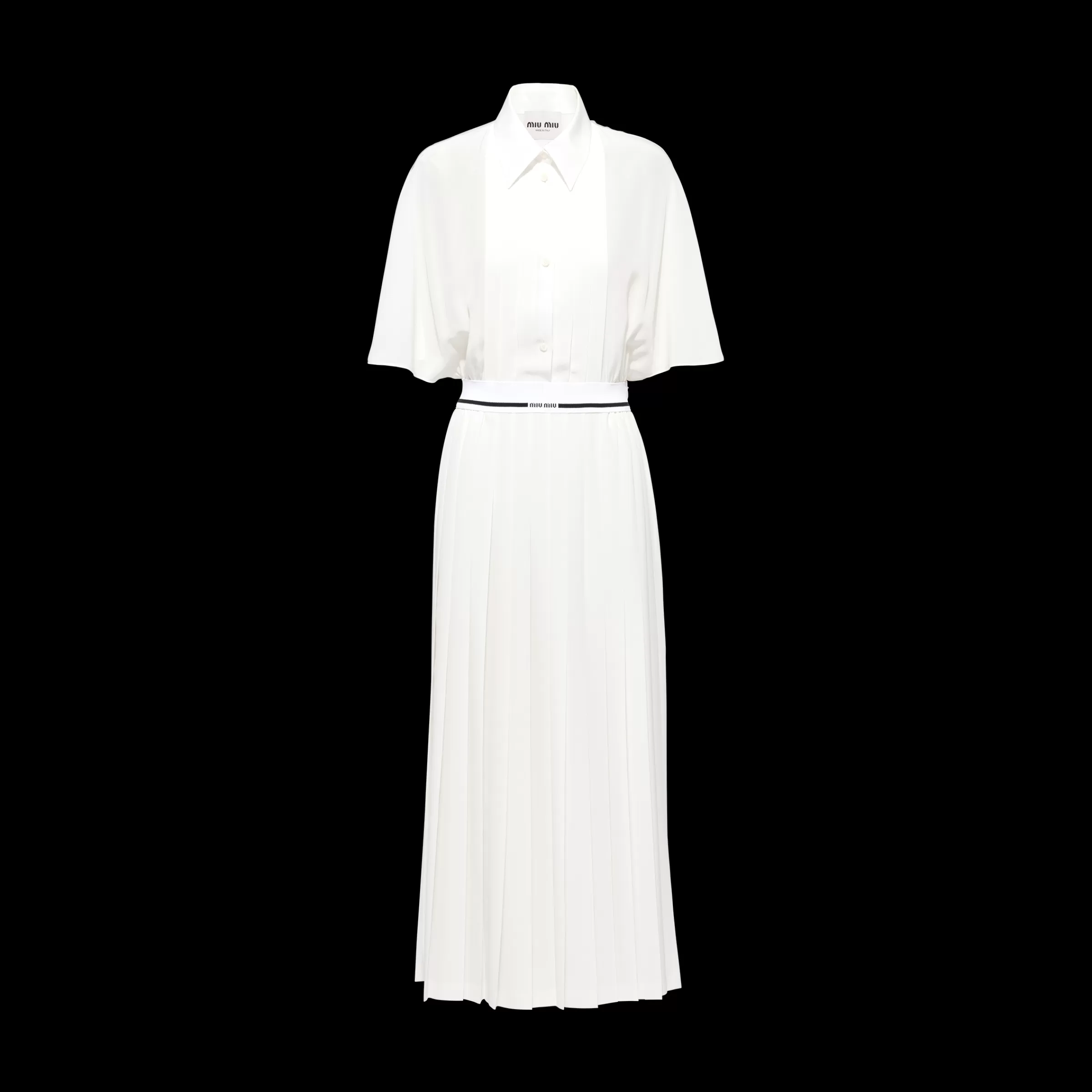 Miu Miu Crepe De Chine Midi Dress |