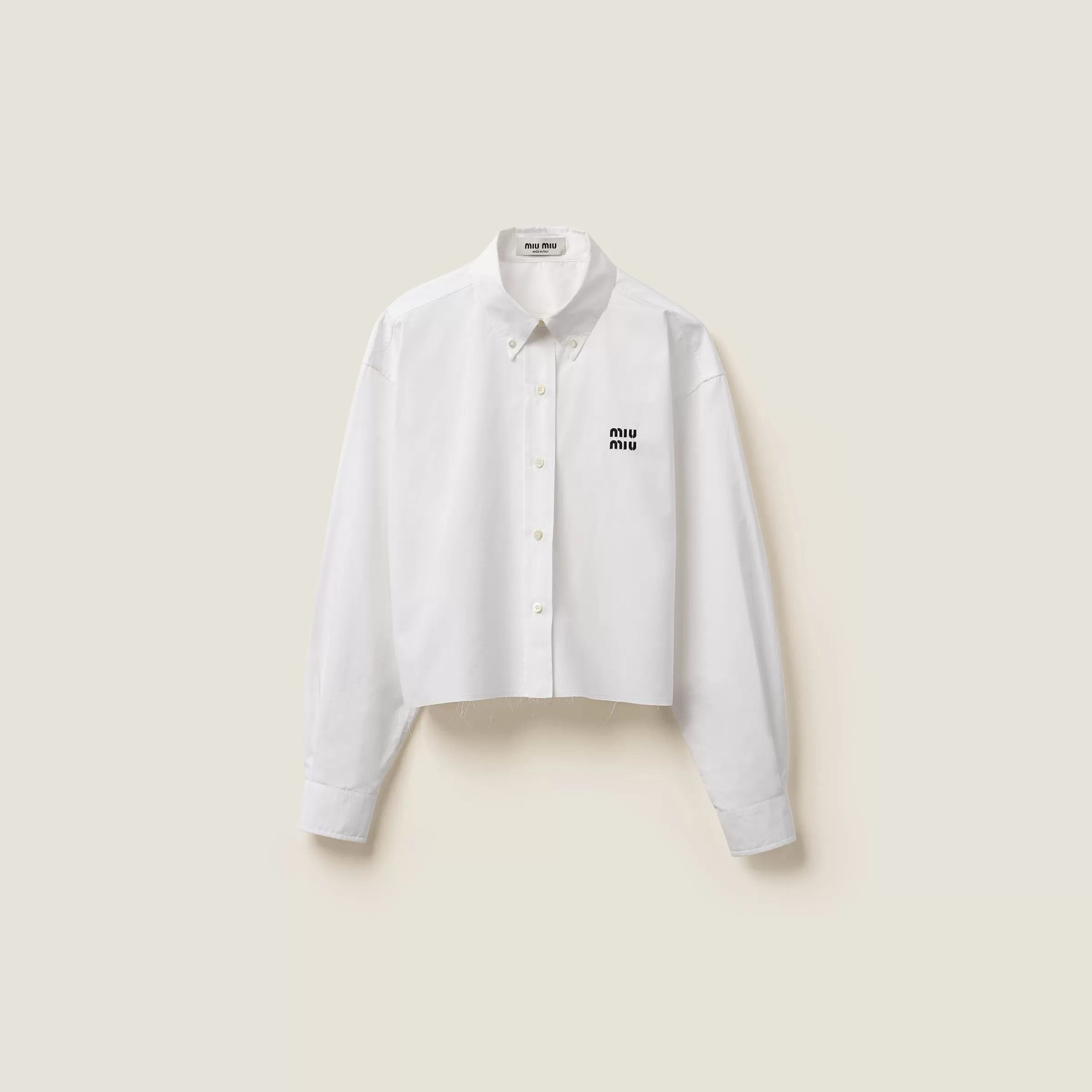 Miu Miu Cropped Poplin Shirt |