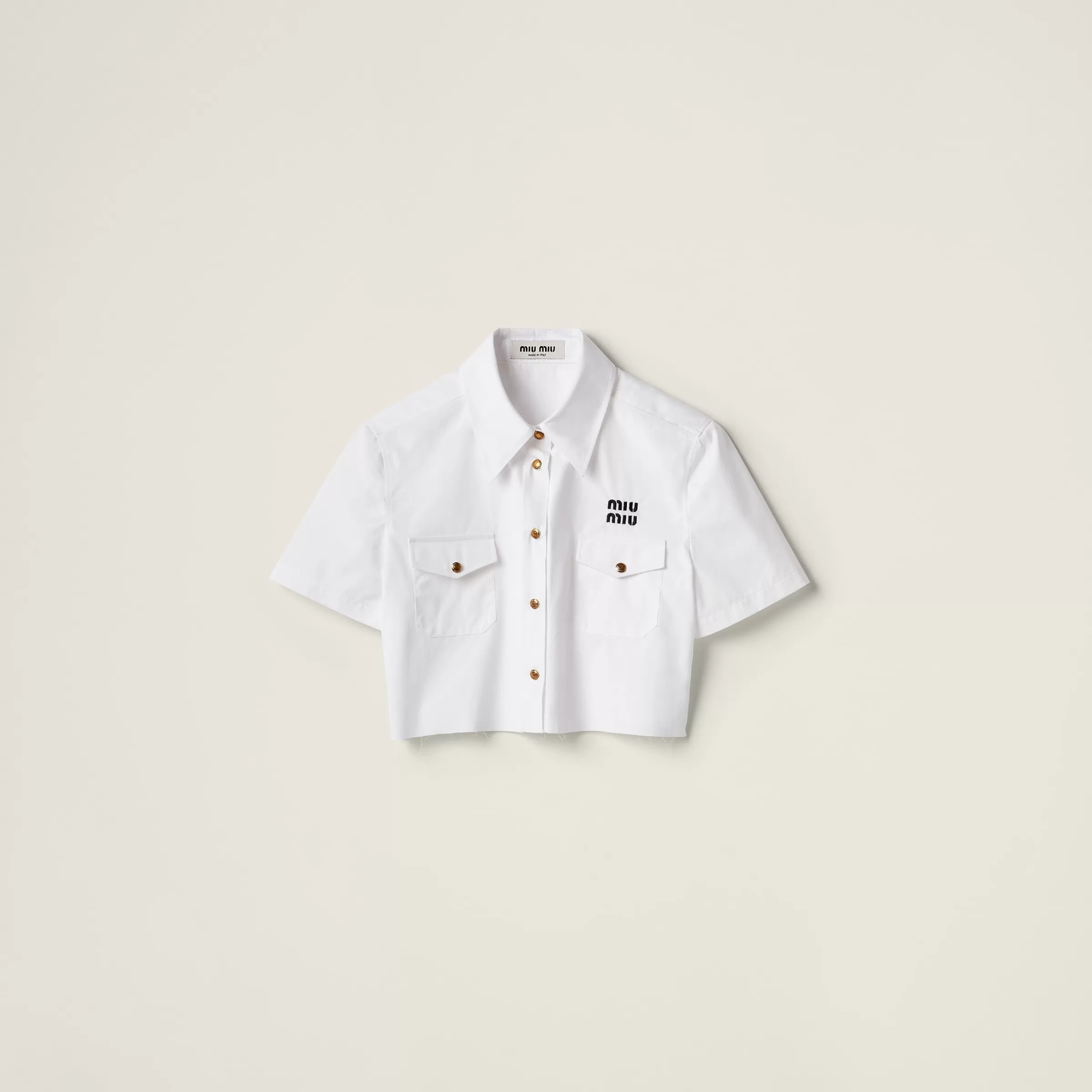 Miu Miu Cropped Poplin Shirt |