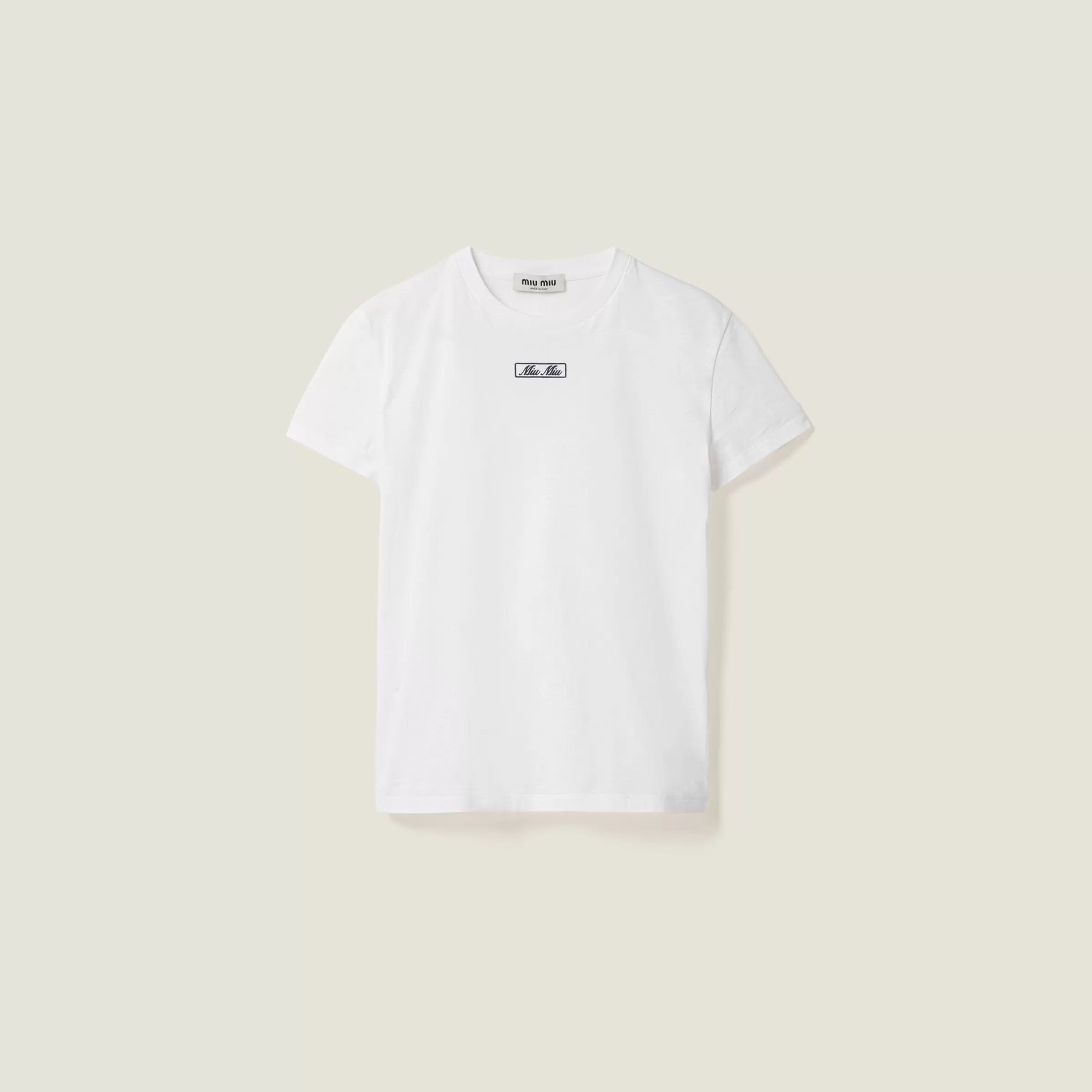 Miu Miu Embroidered Cotton Jersey T-shirt |
