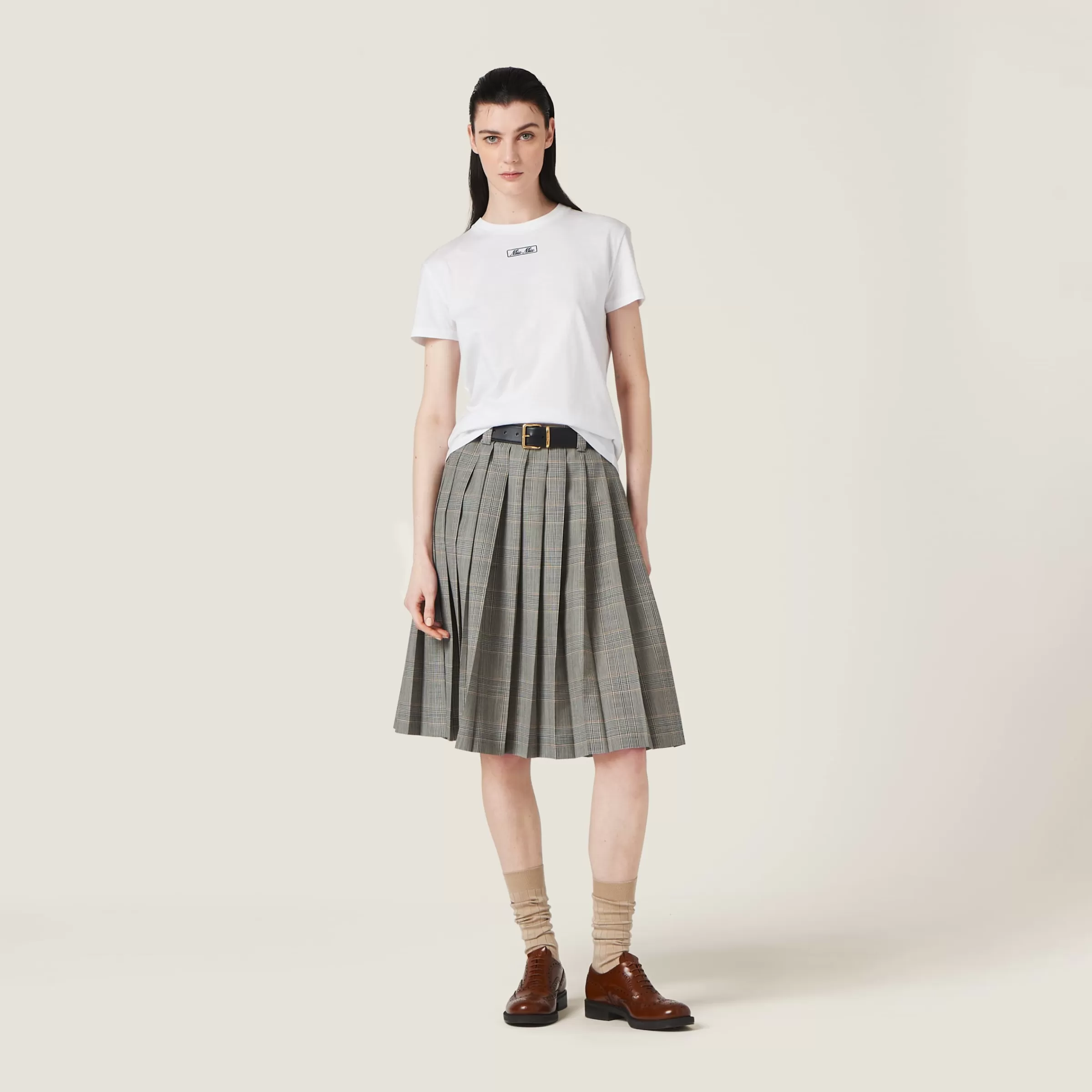 Miu Miu Embroidered Cotton Jersey T-shirt |