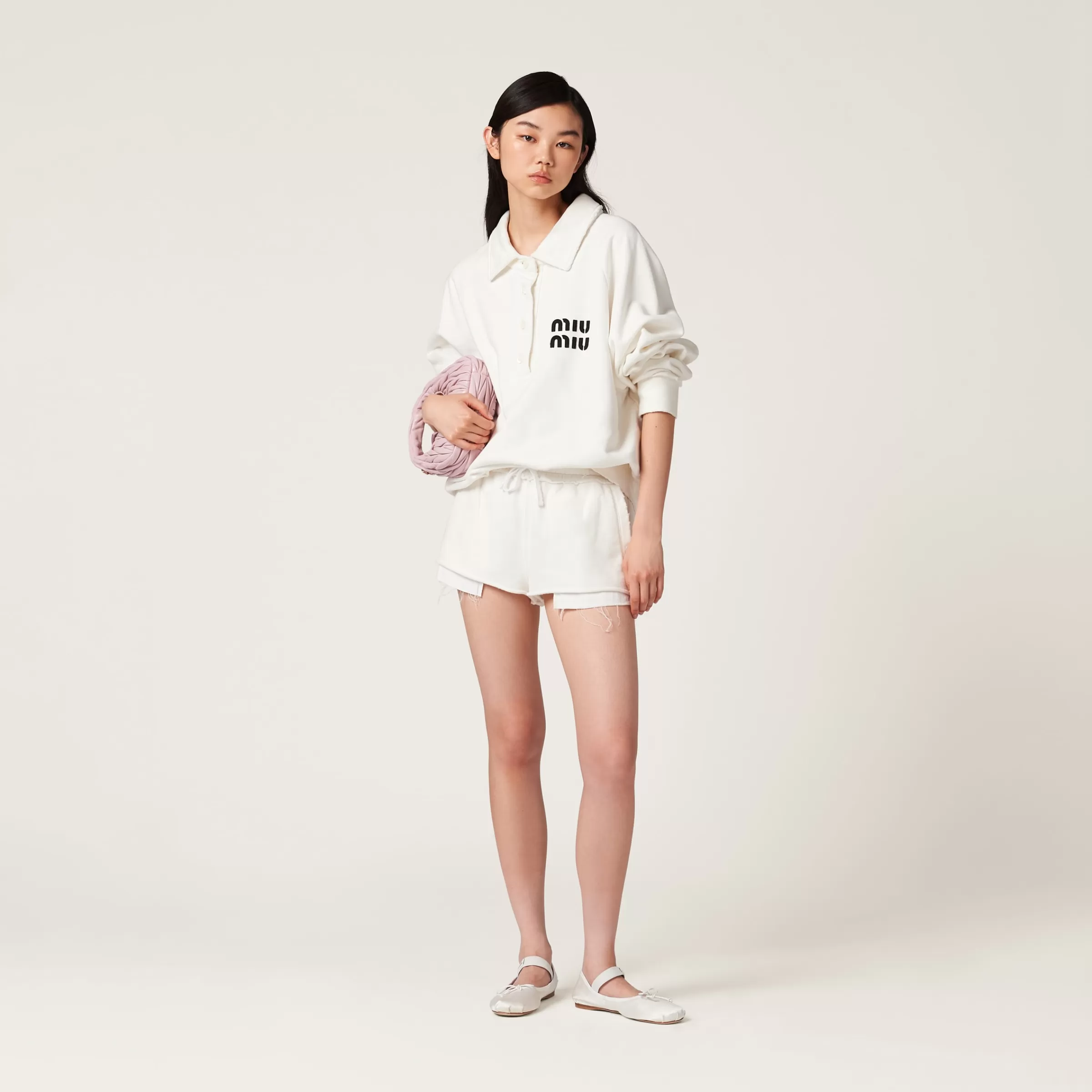 Miu Miu Embroidered Cotton Shorts |
