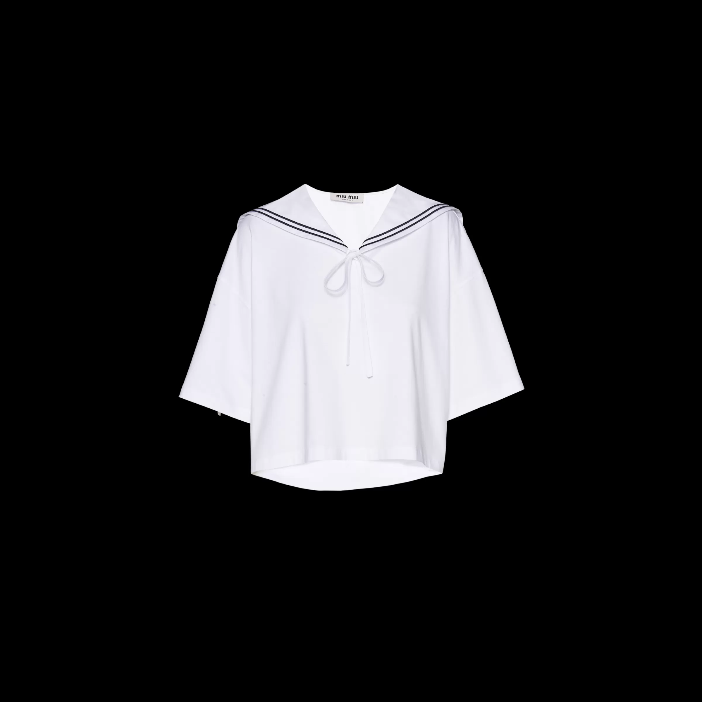 Miu Miu Embroidered Cotton T-shirt |