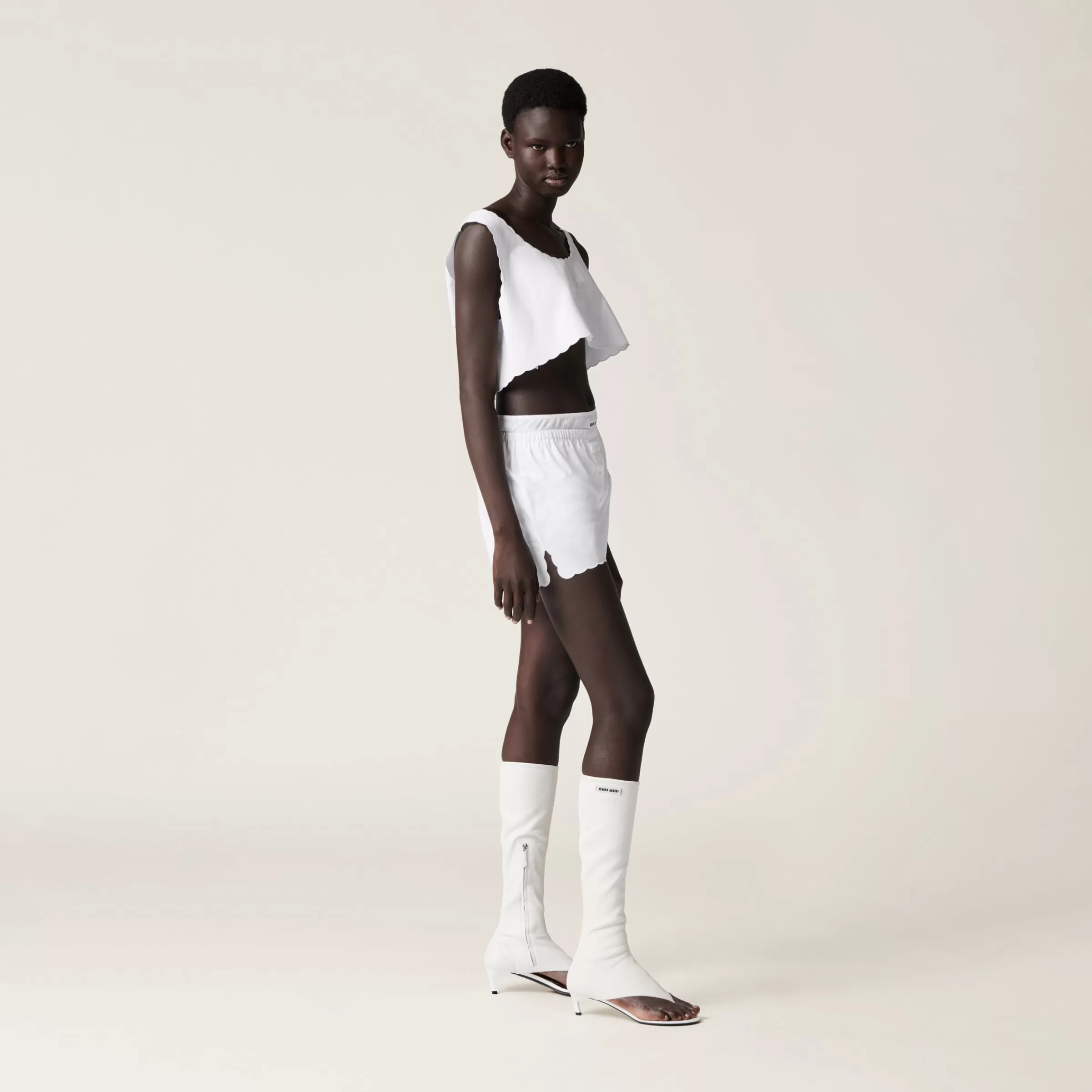 Miu Miu Embroidered Poplin Boxers |
