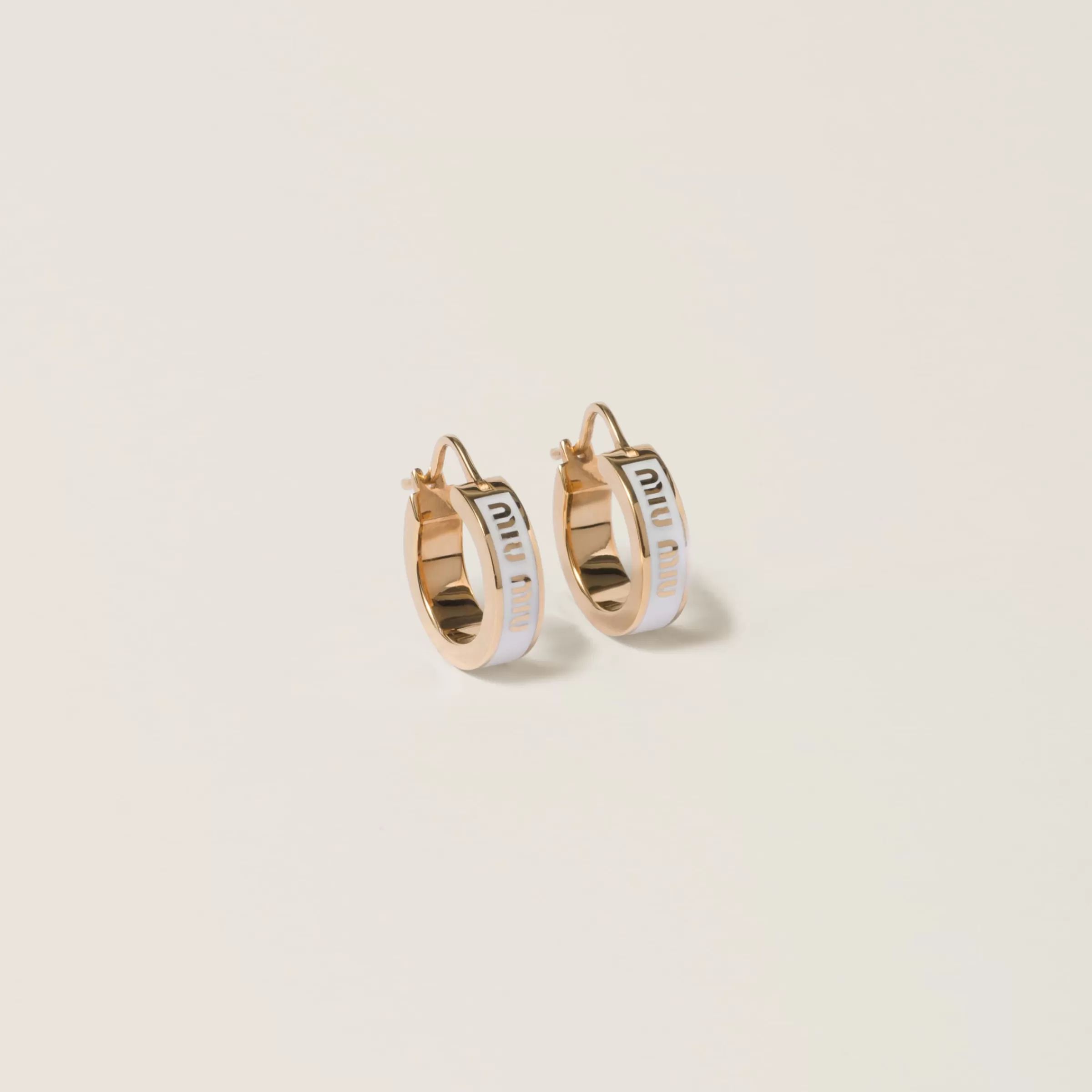 Miu Miu Enameled Metal Earrings |