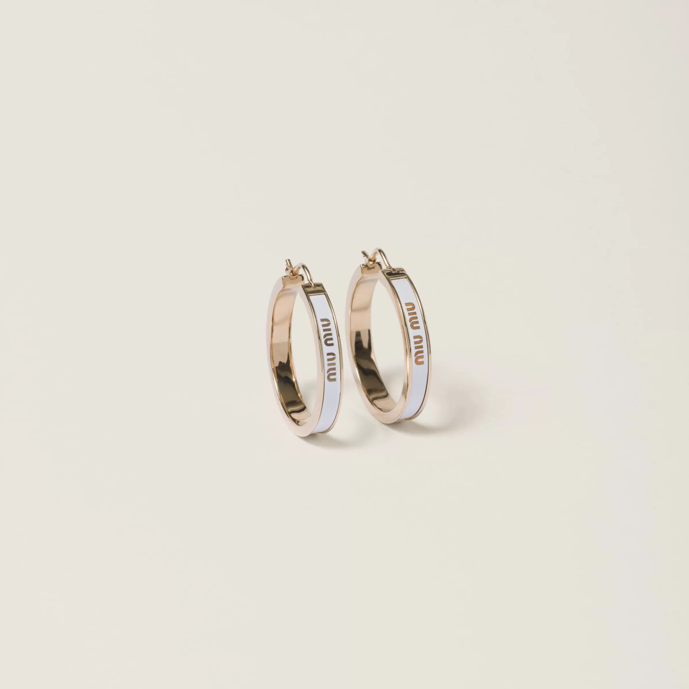 Miu Miu Enameled Metal Earrings |