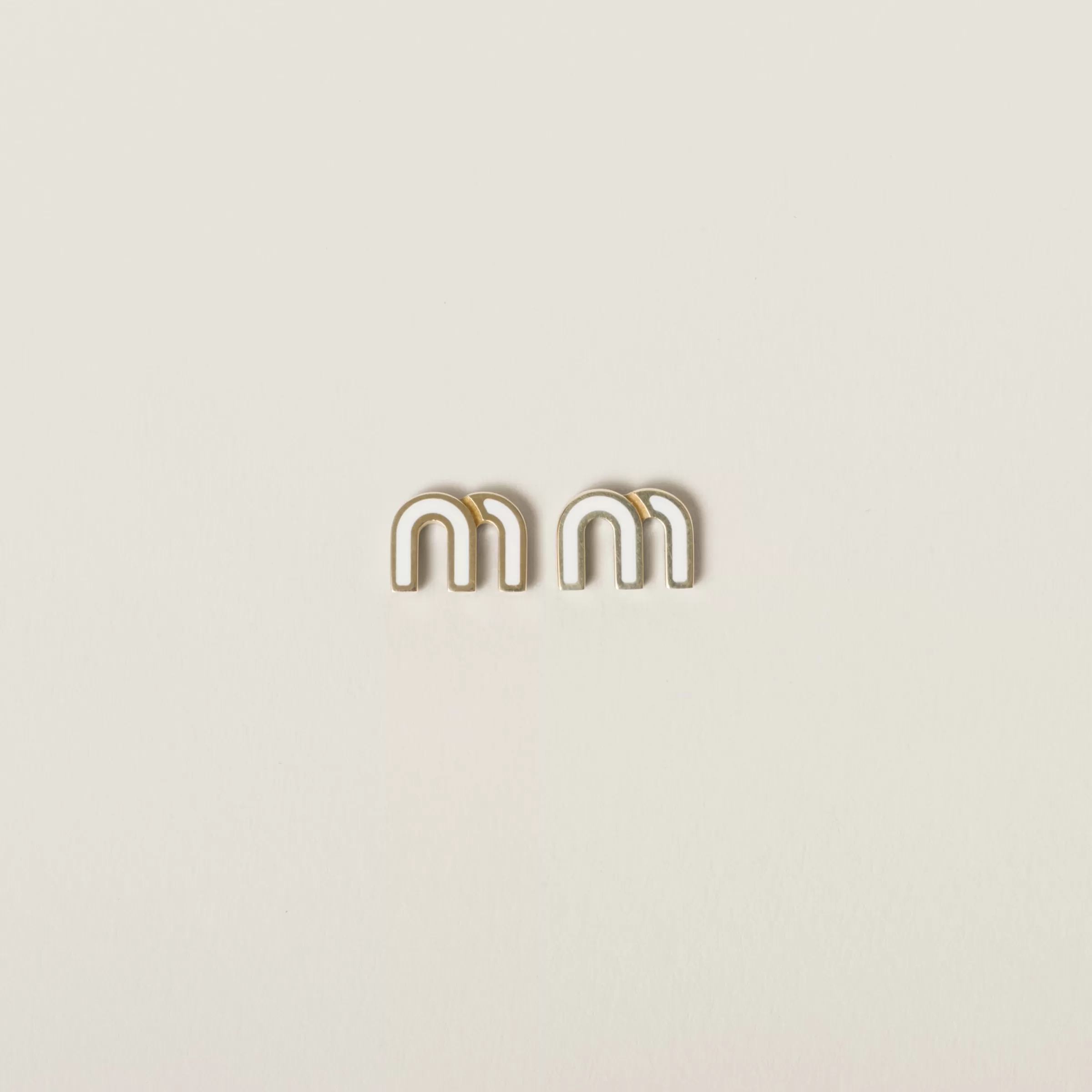 Miu Miu Enameled Metal Earrings |