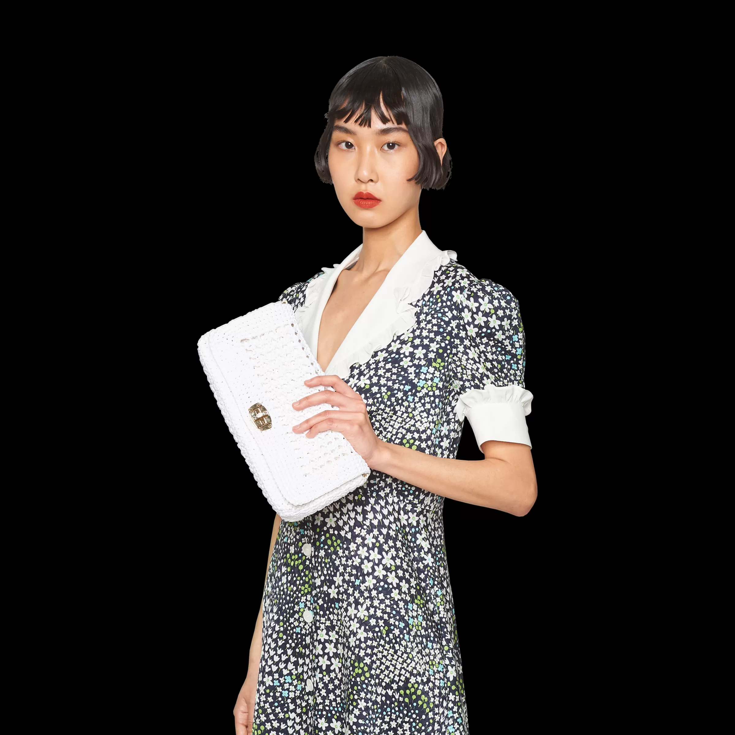 Miu Miu Fabric Shoulder Bag |