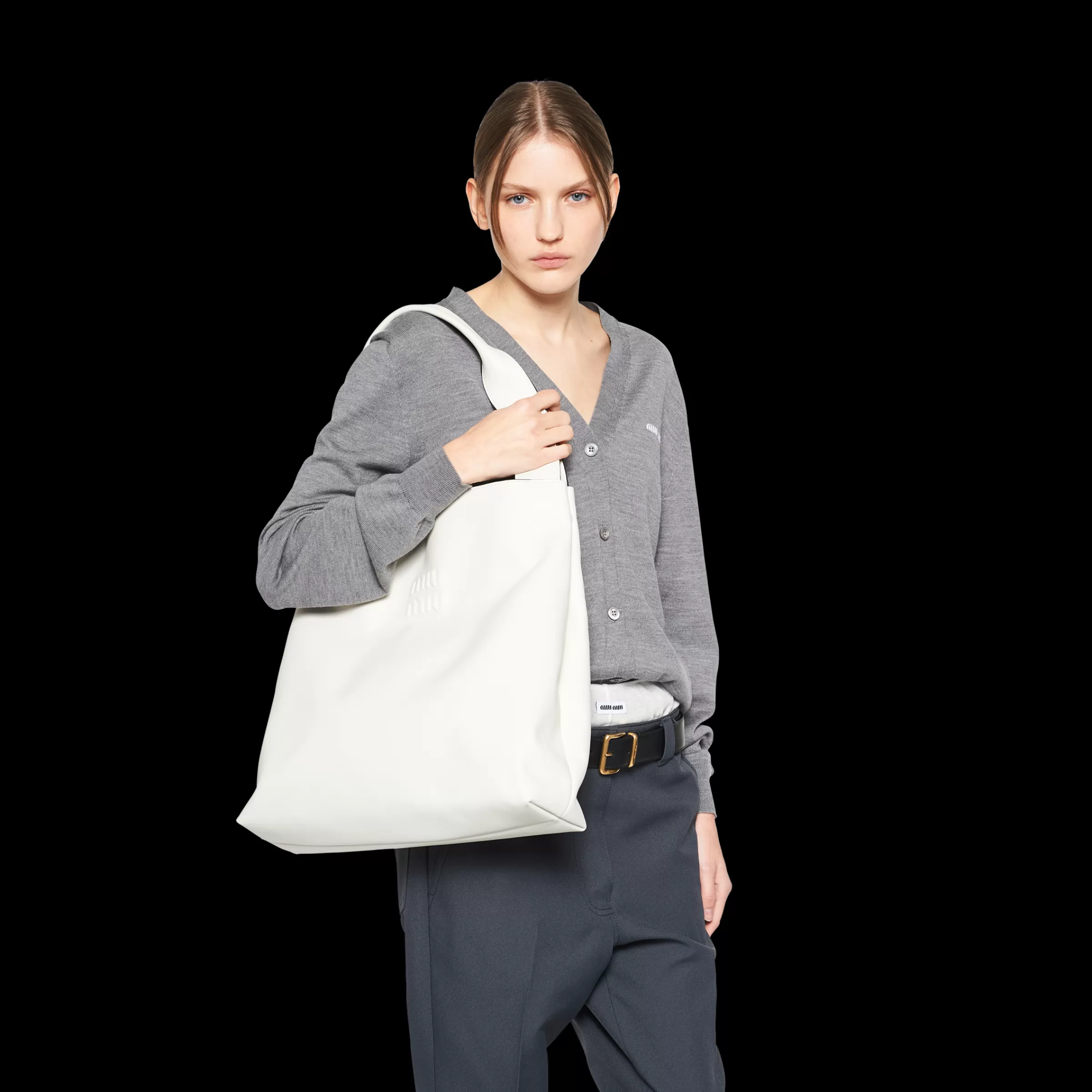 Miu Miu Leather Hobo Bag |