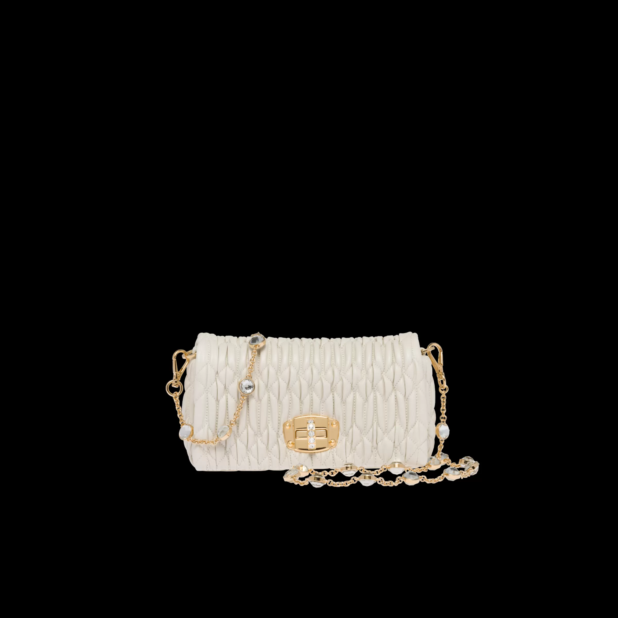Miu Miu Miu Crystal Nappa Leather And Crystal Mini-bag |