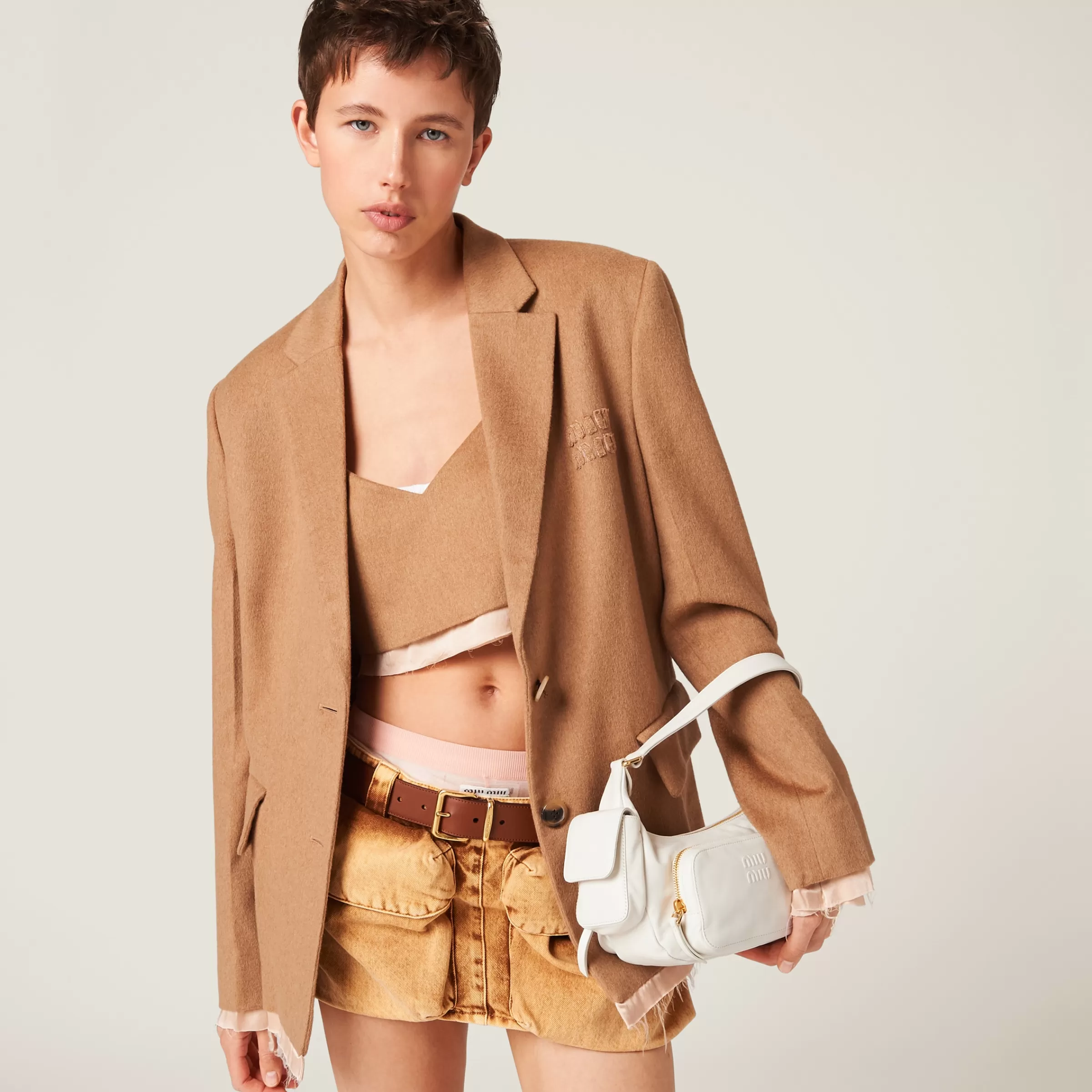 Miu Miu Nappa Leather Pocket Bag |