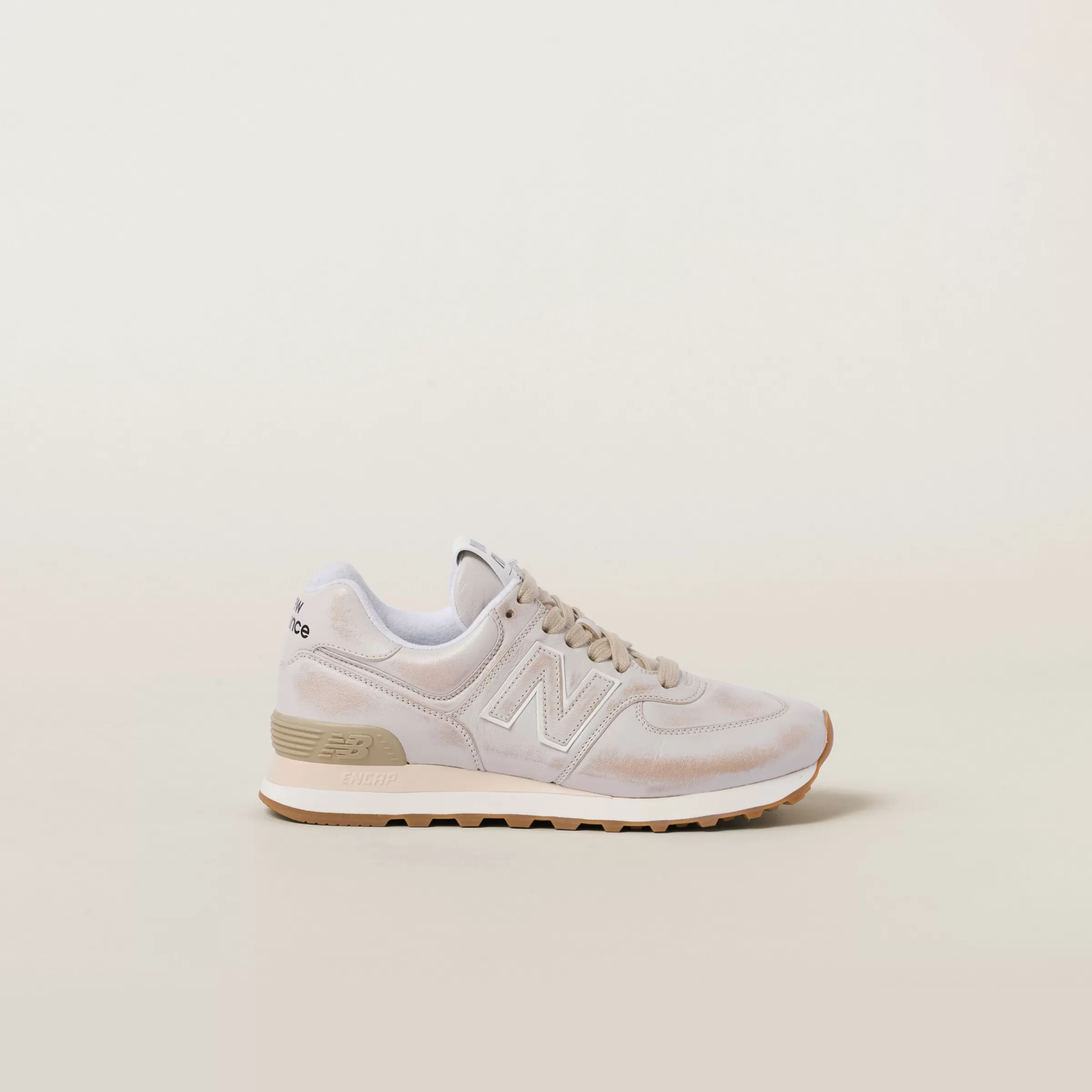 Miu Miu New Balance 574 X Vintage-effect Nappa Leather Sneakers |