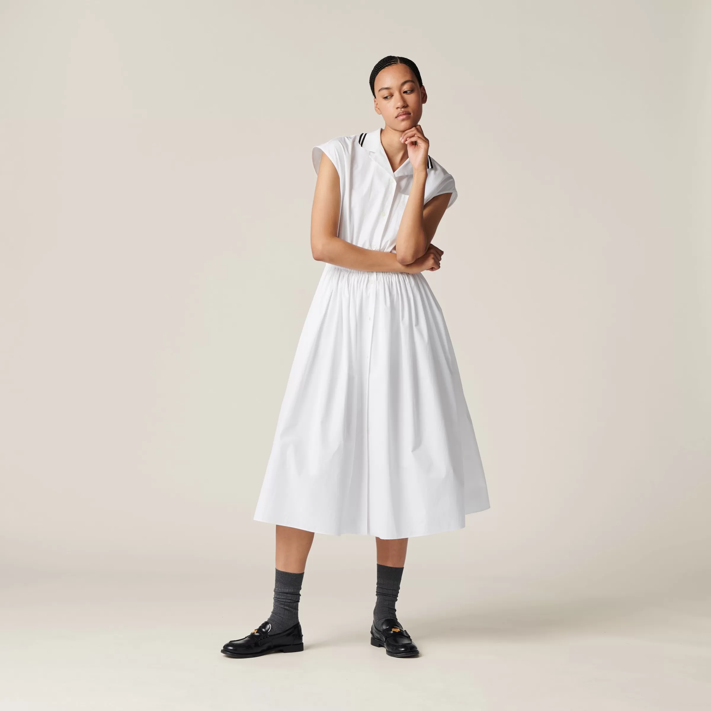 Miu Miu Poplin Midi-dress |