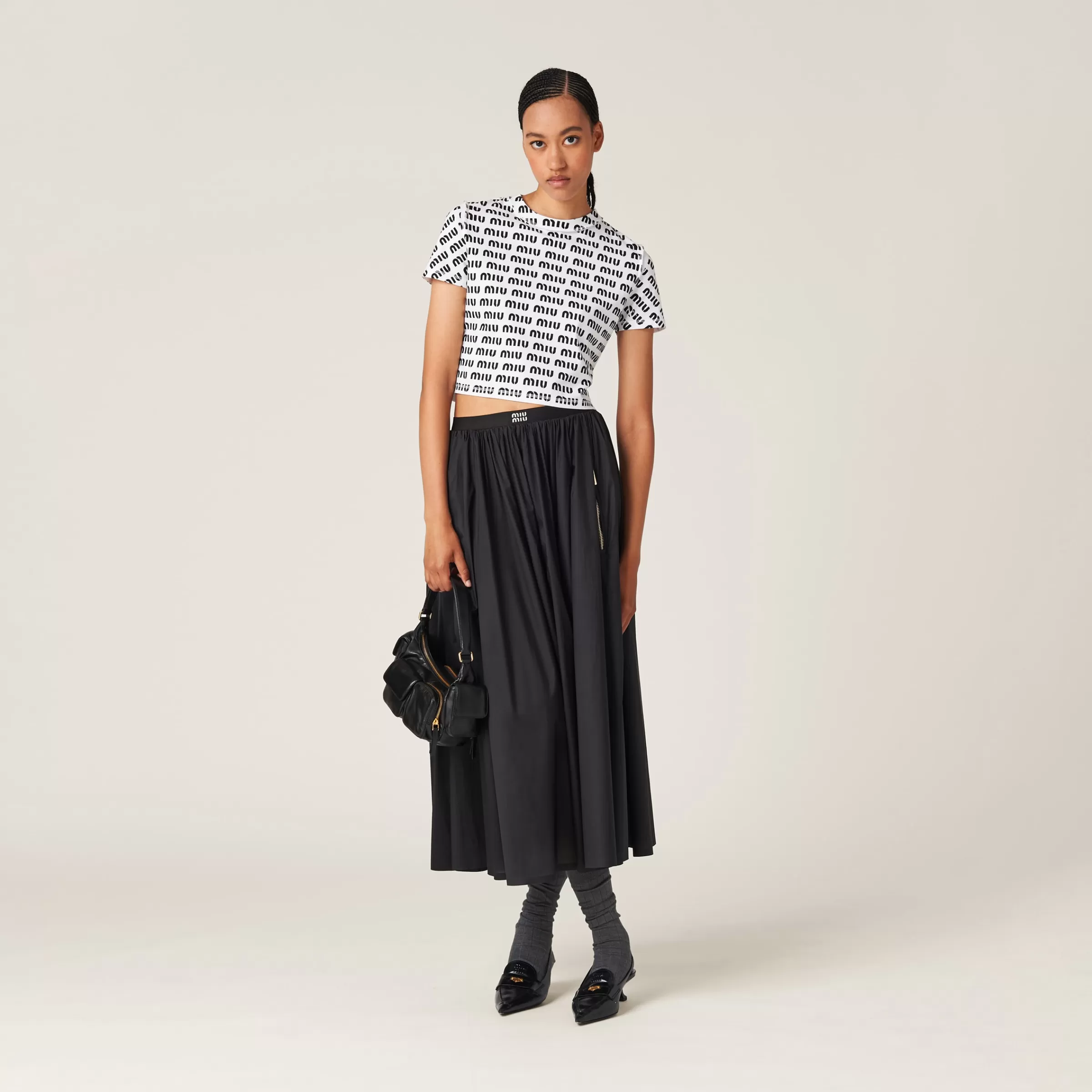 Miu Miu Print Cotton T-shirt |