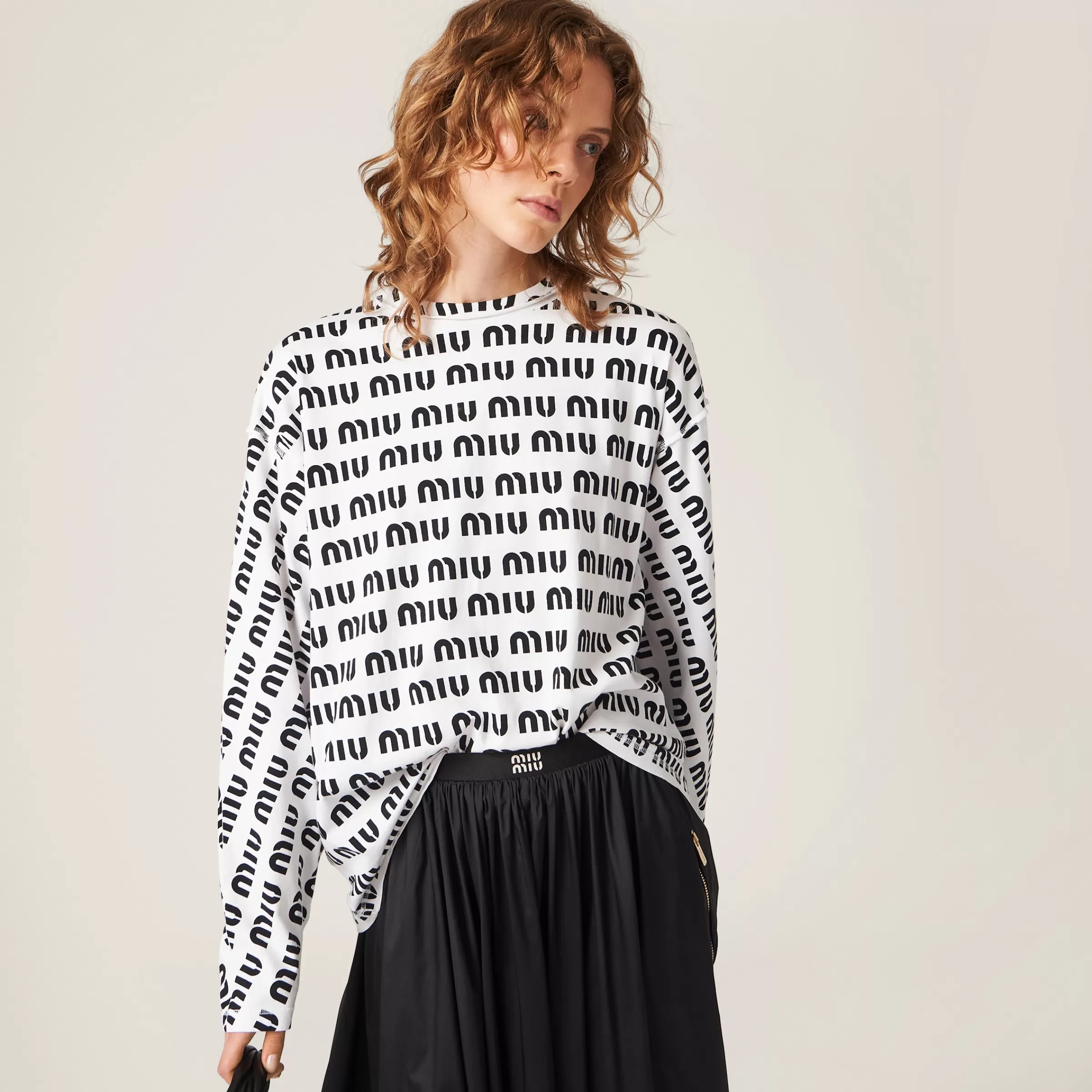 Miu Miu Printed Cotton T-shirt |