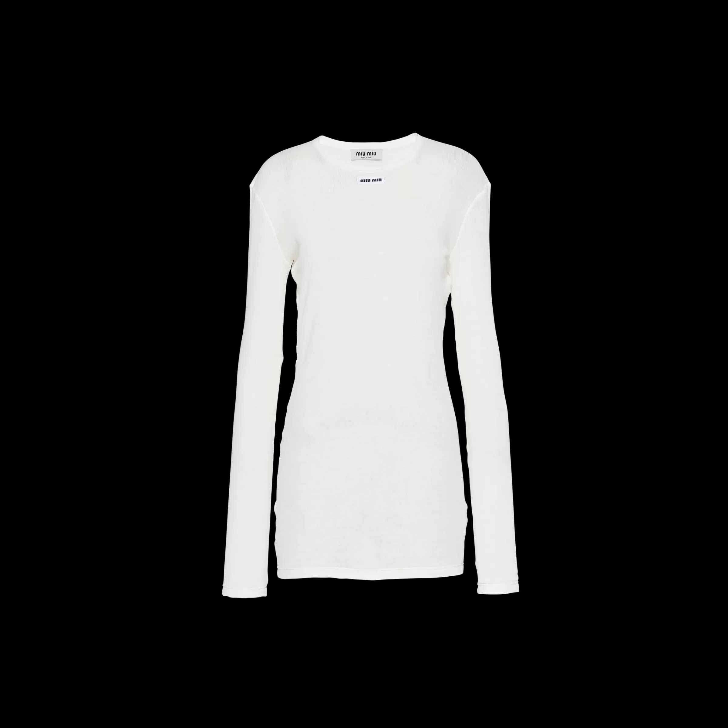 Miu Miu Ribbed Knit Jersey Dress |