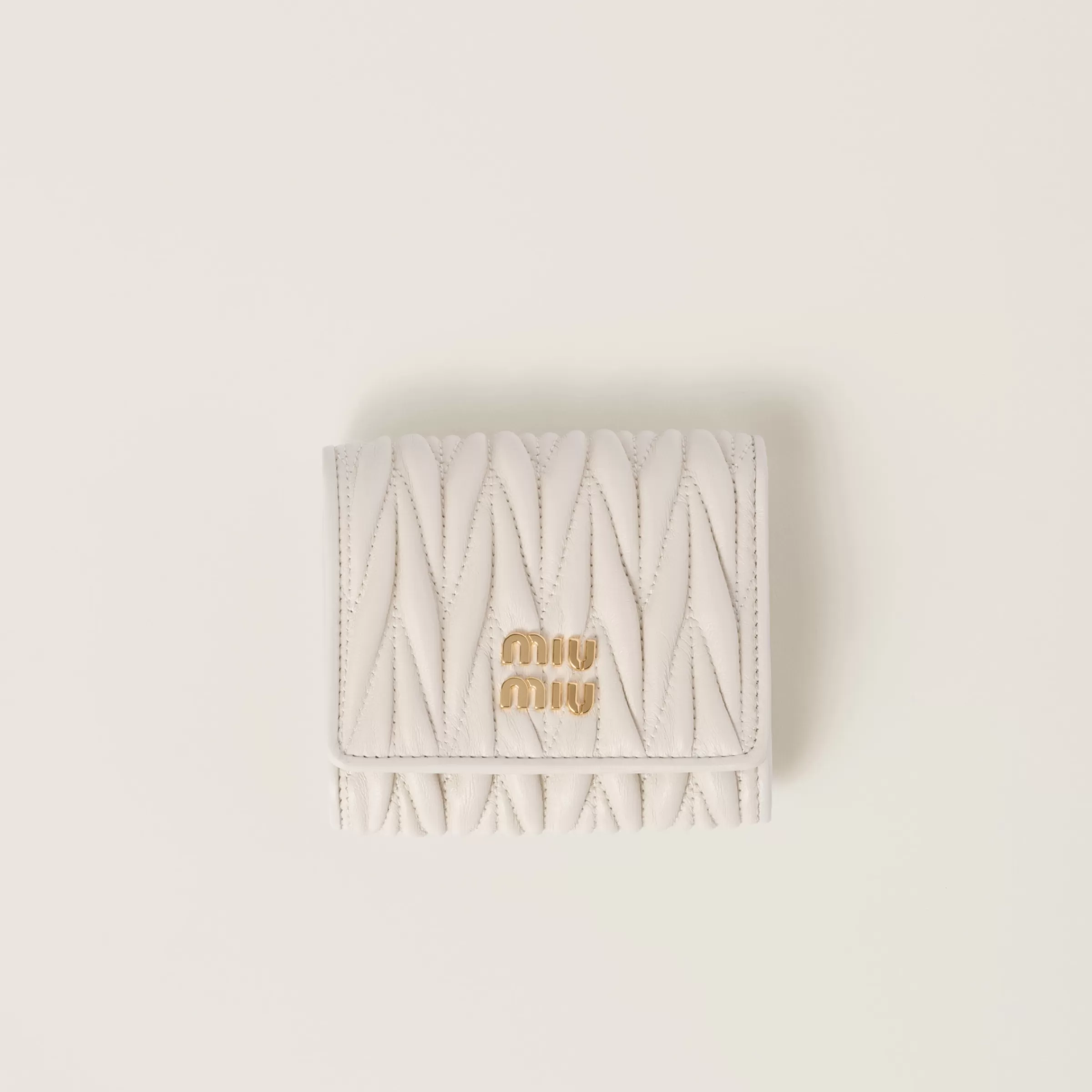 Miu Miu Small Matelassé Nappa Leather Wallet |