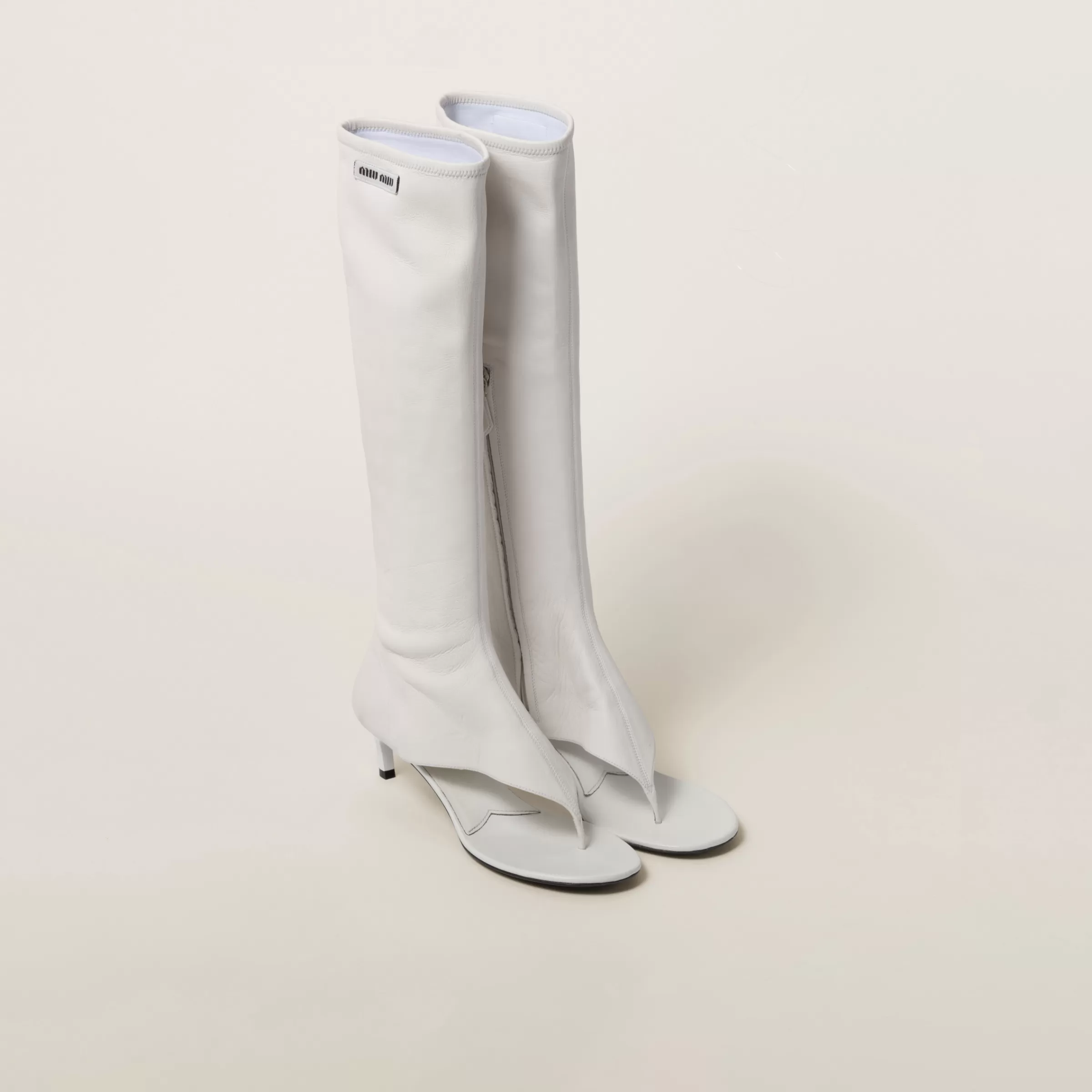 Miu Miu Stretch Nappa Leather Thong Boots |