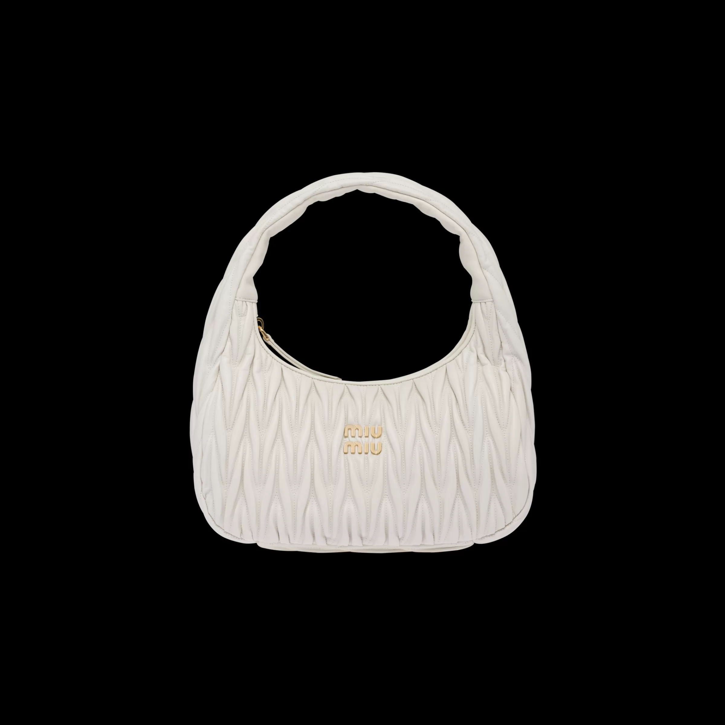 Miu Miu Wander Matelassé Nappa Leather Hobo Bag |