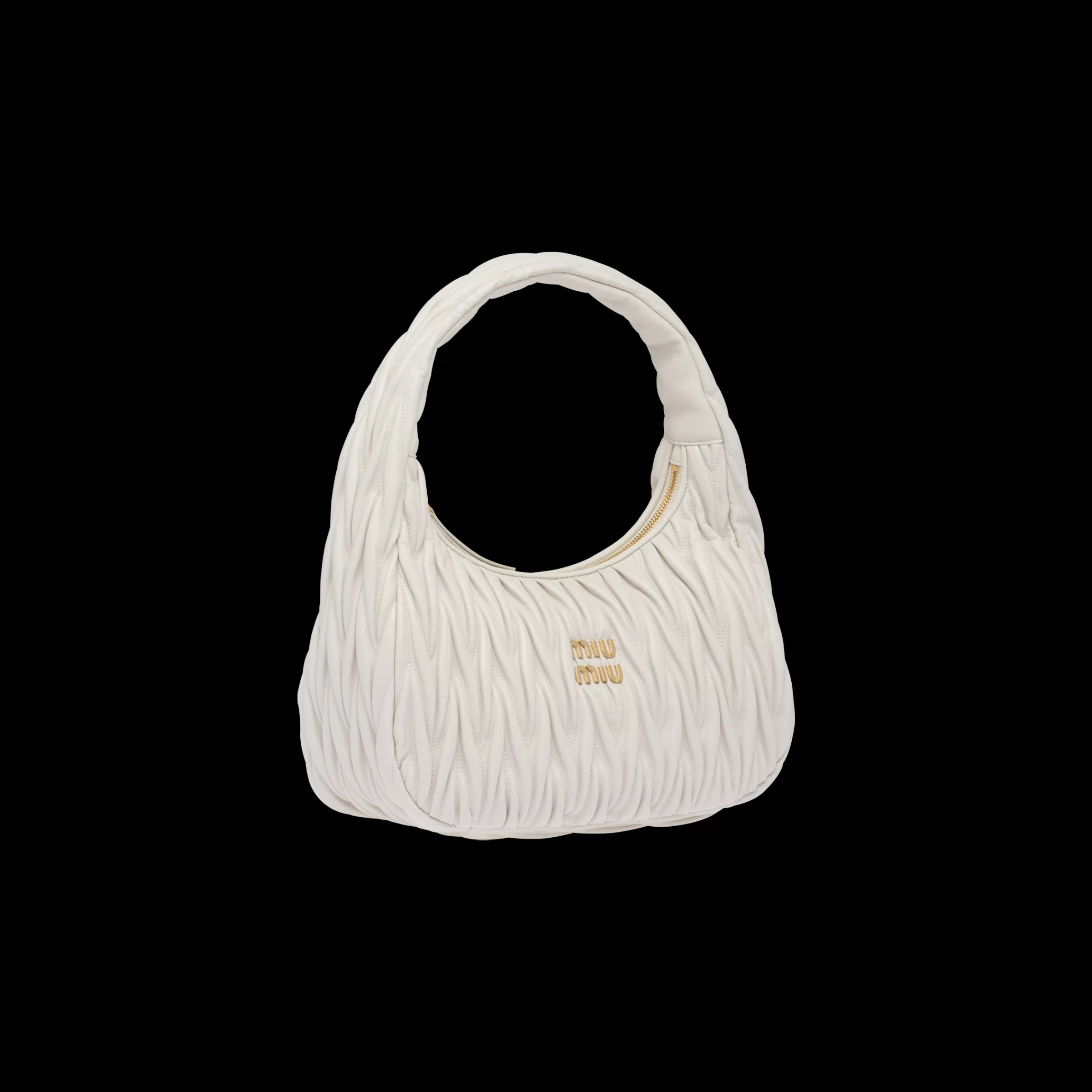 Miu Miu Wander Matelassé Nappa Leather Hobo Bag |