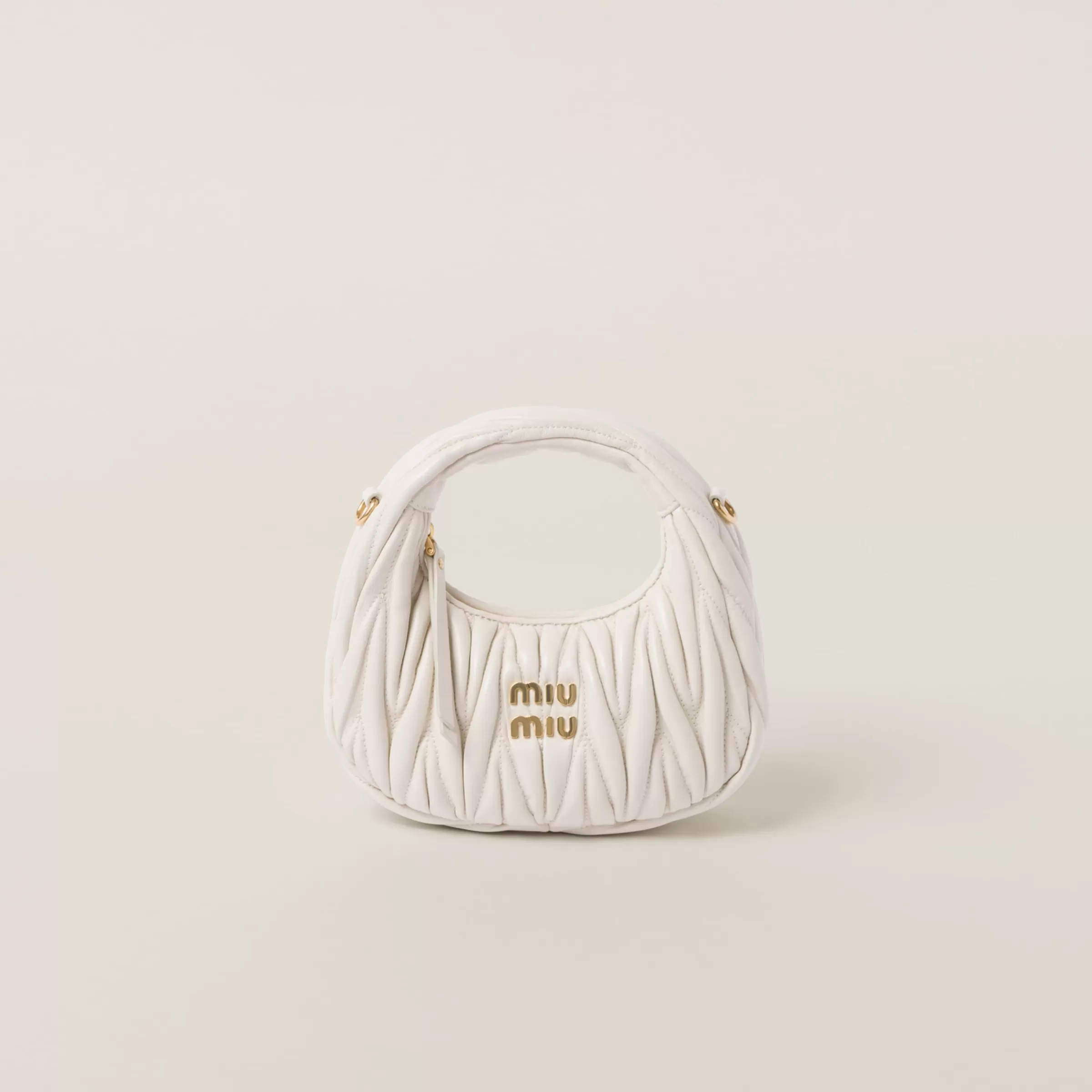 Miu Miu Wander Matelassé Nappa Leather Hobo Mini-bag |