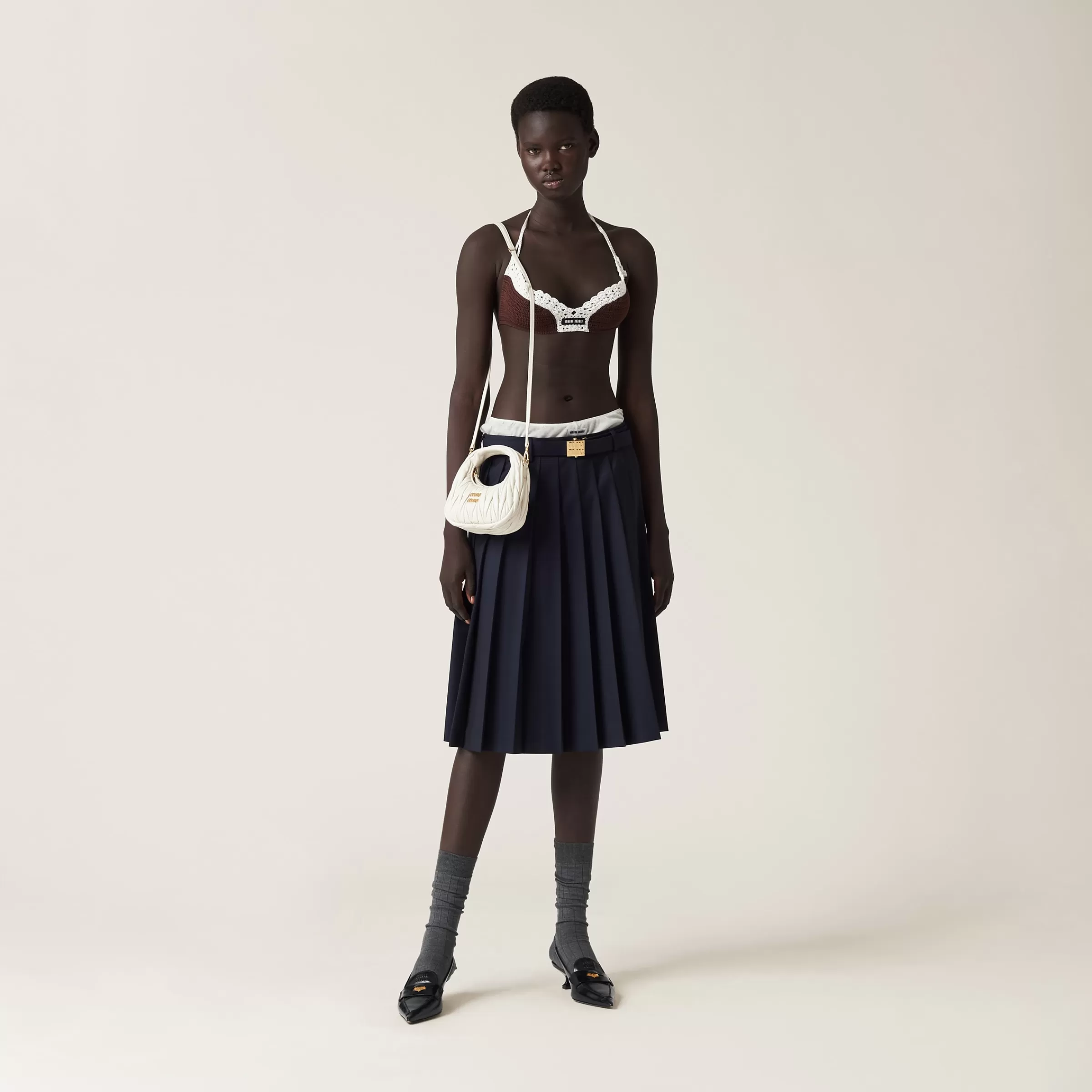Miu Miu Wander Matelassé Nappa Leather Hobo Mini-bag |