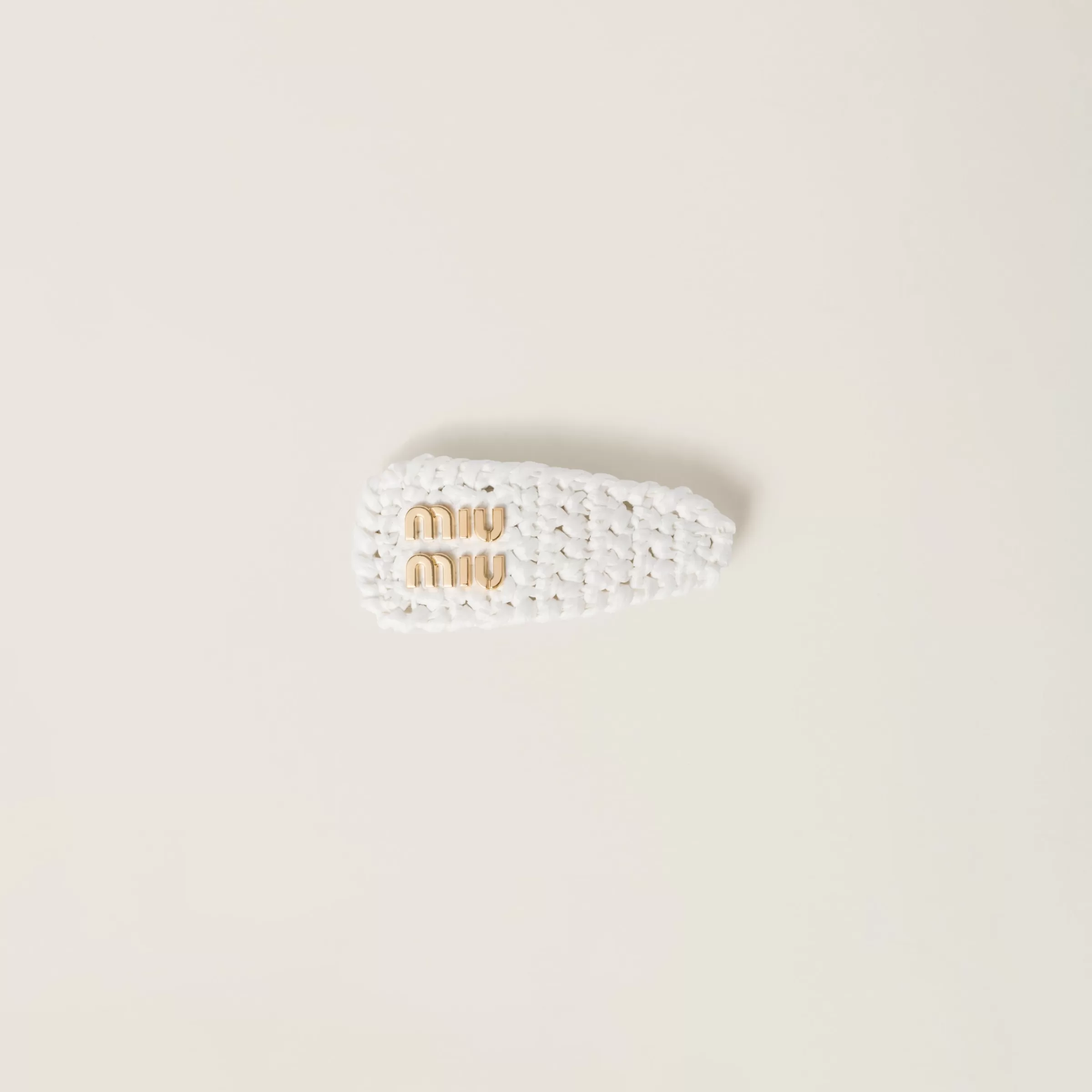 Miu Miu Woven Fabric Hair Clip |