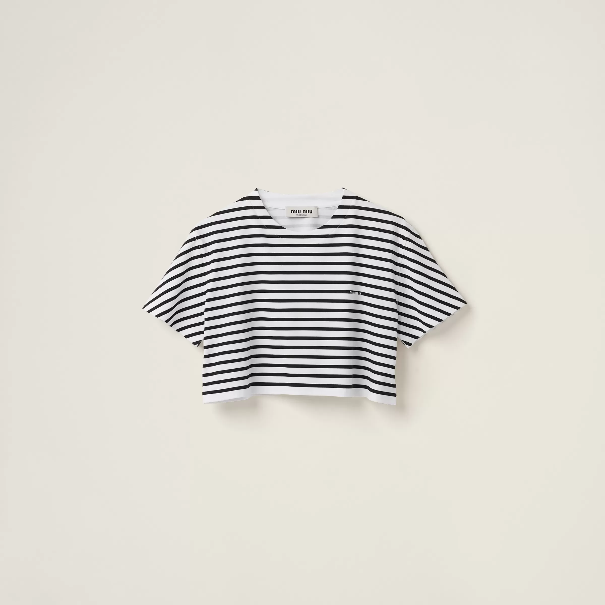 Miu Miu Cotton T-shirt With Printed Logo |