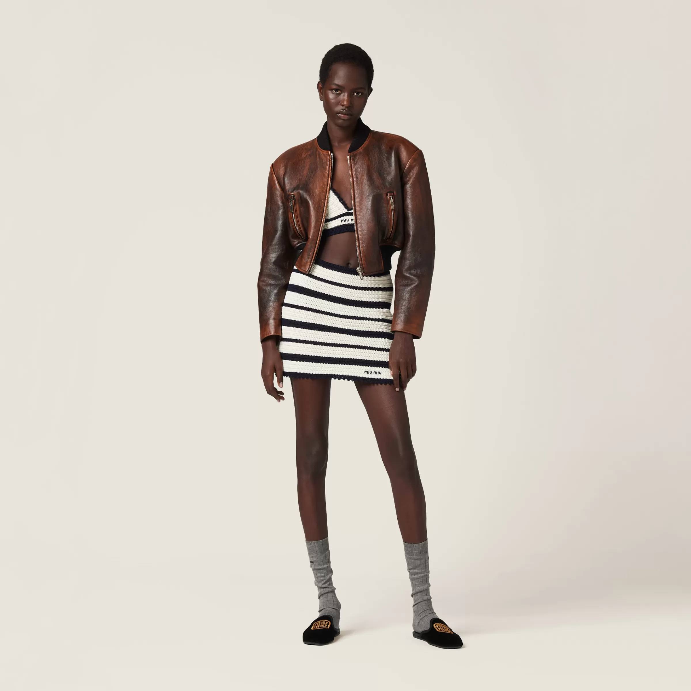 Miu Miu Cotton Miniskirt |