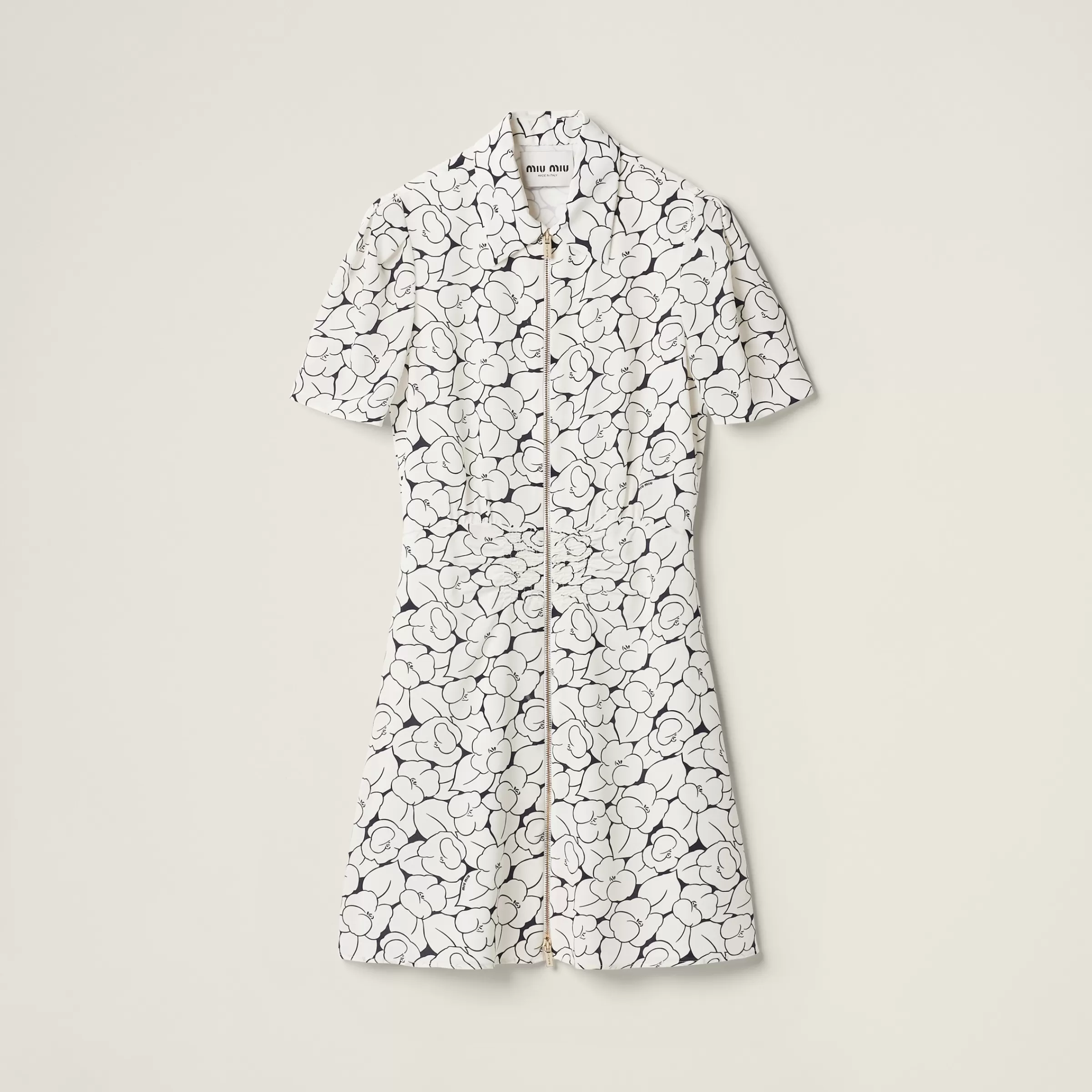 Miu Miu Crepe De Chine Floral Print Dress |