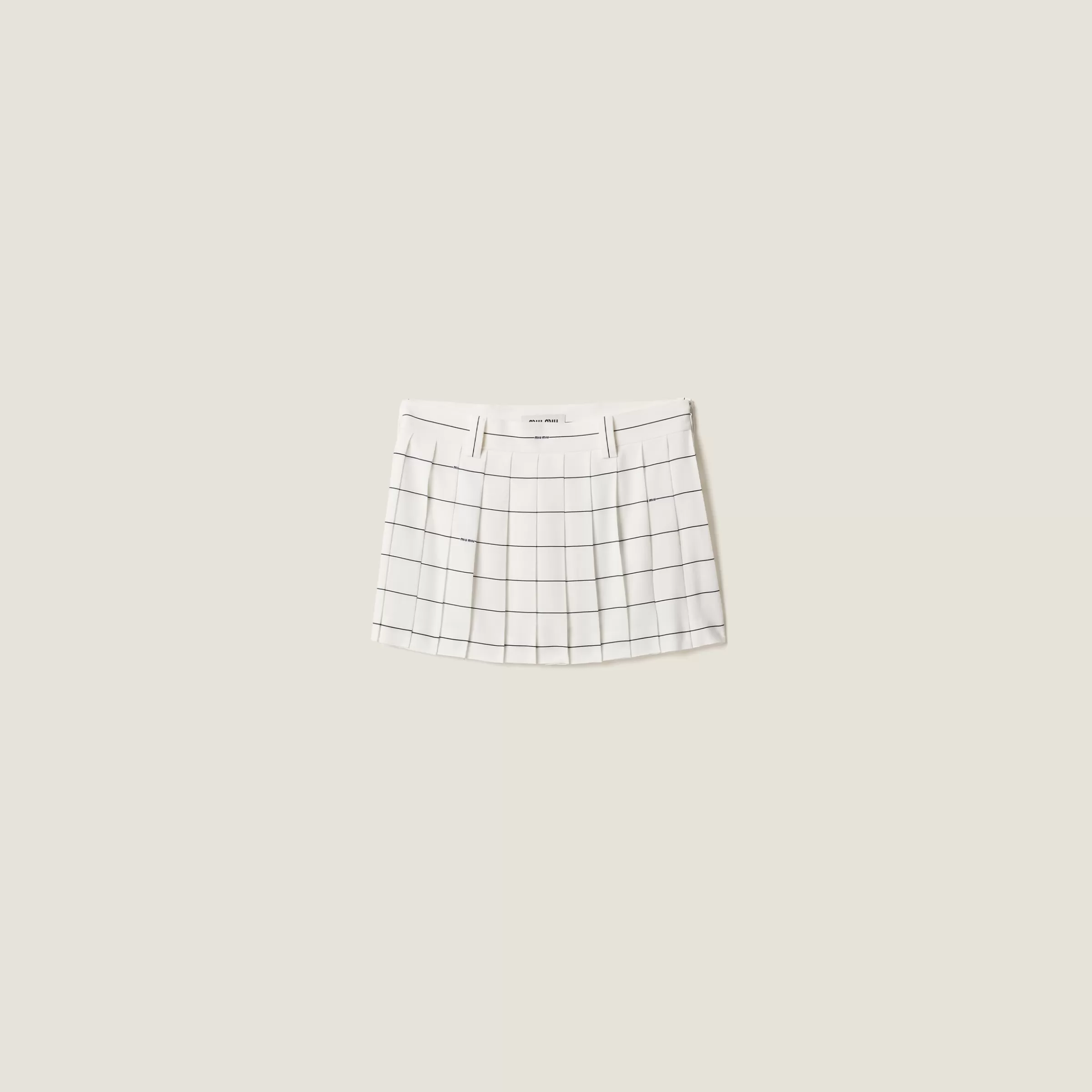 Miu Miu Striped Sablé Miniskirt |