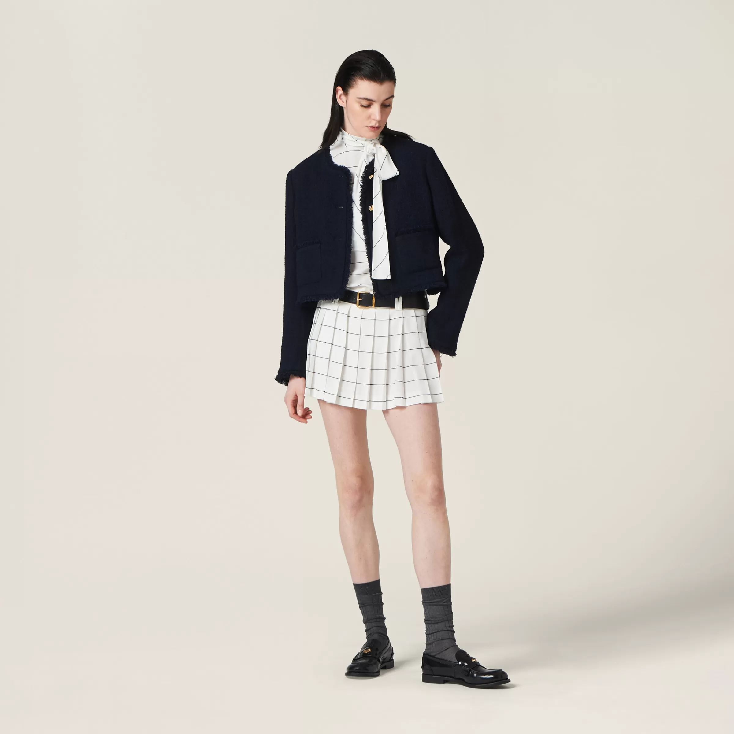 Miu Miu Striped Sablé Top |