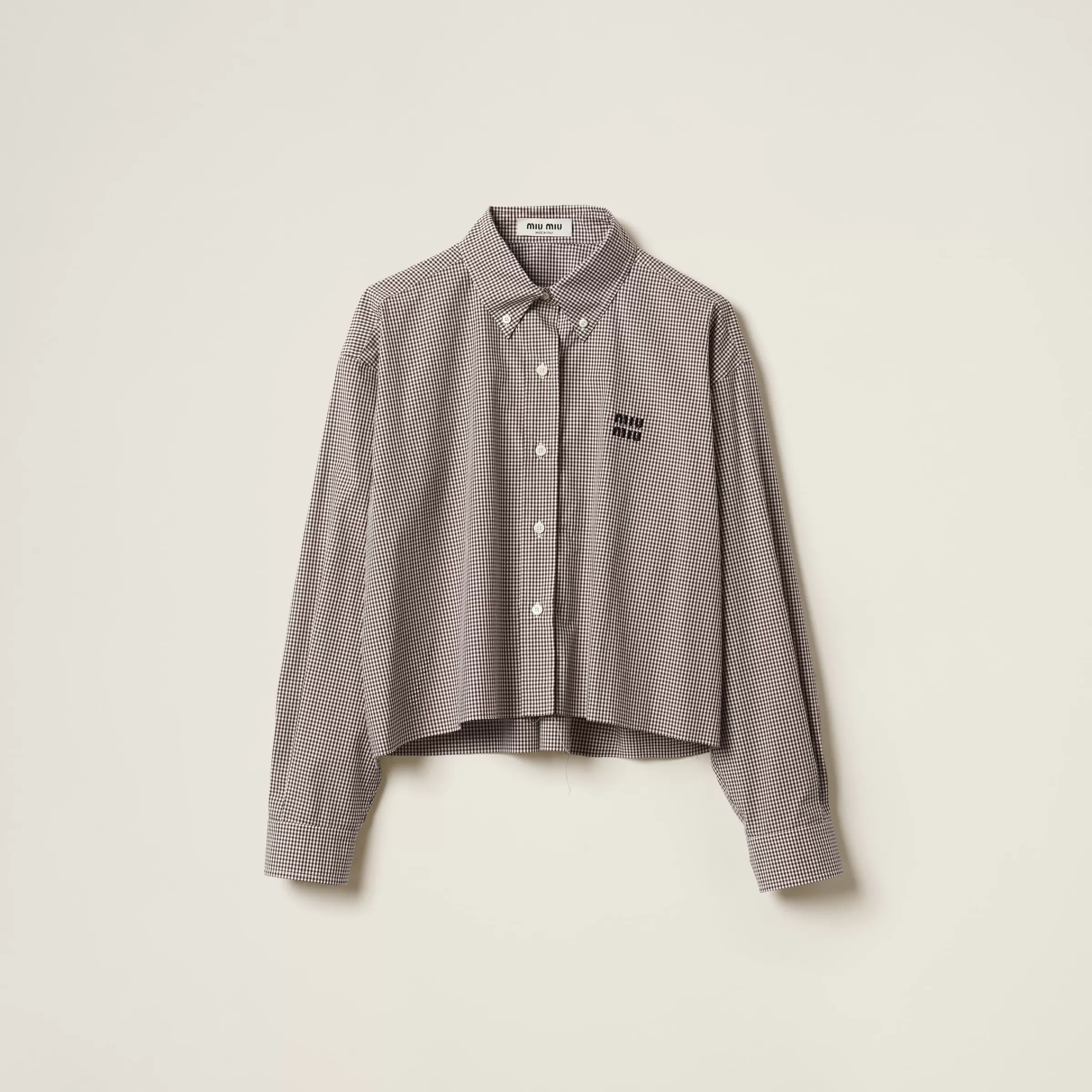 Miu Miu Gingham Check Poplin Shirt |