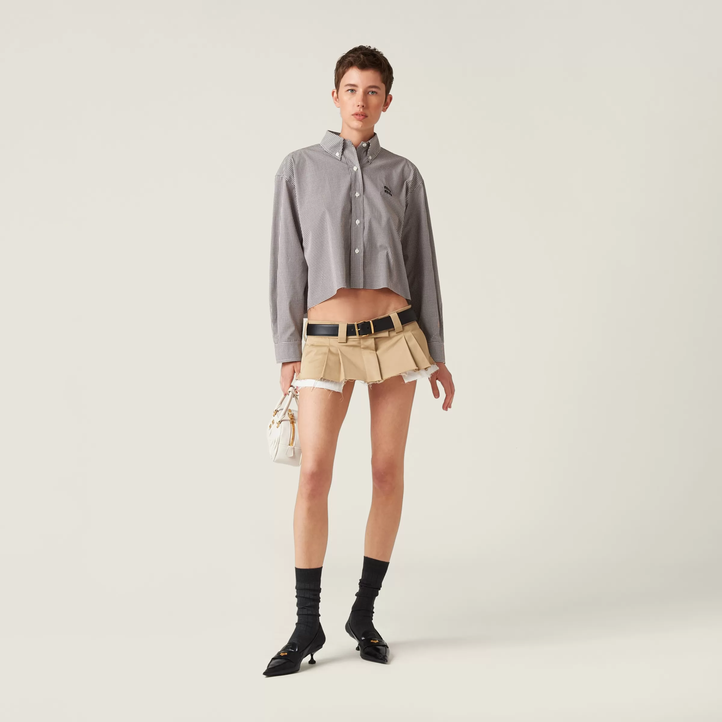 Miu Miu Gingham Check Poplin Shirt |