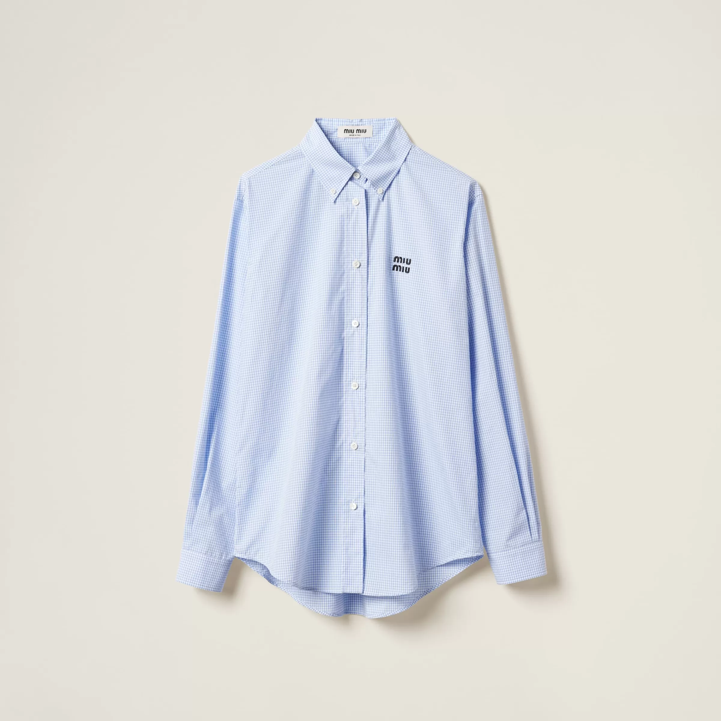 Miu Miu Gingham Check Poplin Shirt |