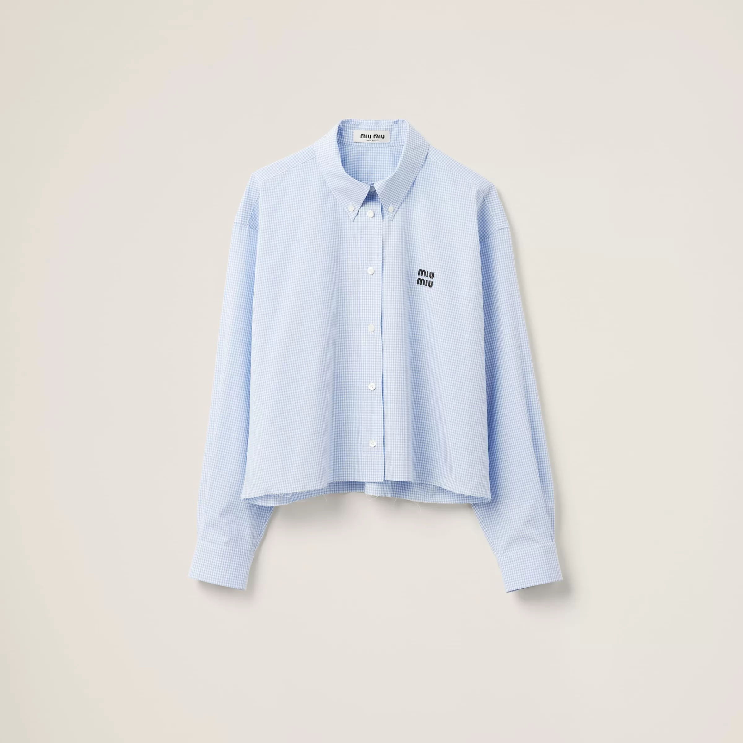Miu Miu Gingham Check Poplin Shirt |