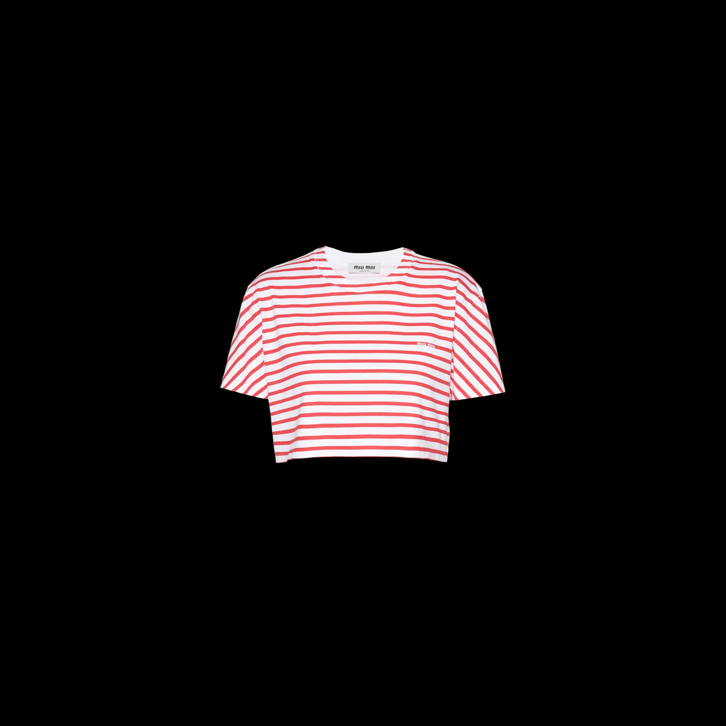 Miu Miu Cotton T-shirt With Printed Logo |