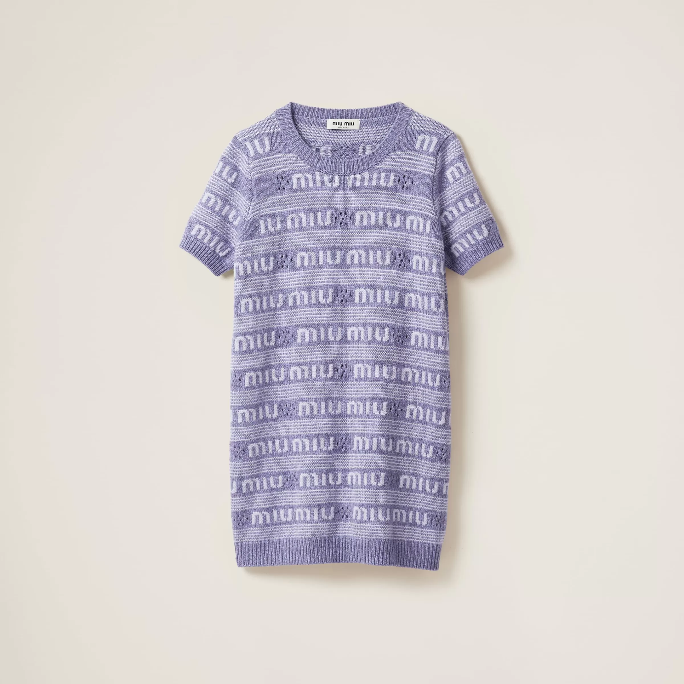 Miu Miu Wool And Cashmere Dress With Logo |